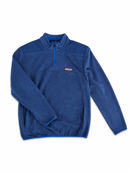 Vineyard Vines Other - Vineyard Vines Navy Pull Over Quarter-Zip with Pink Chest Patch- XL